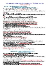 Câu hỏi trắc nghiệm ôn tập kiểm tra cuối kì 1 Lịch sử Lớp 12 - Năm học 2022-2023 (Có đáp án)